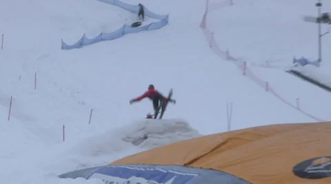 Skier jumping Video stock 22762925