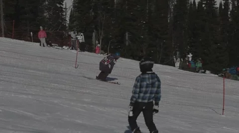 Skier jumps trick Stock Footage 47840812