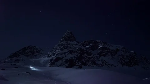 Skier at night Stock Footage 107125113