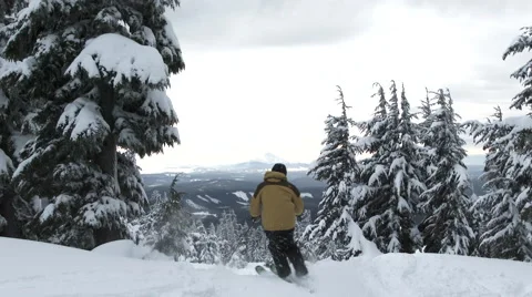 Skier Passing By On Mt Hood Stock-Footage 59803553