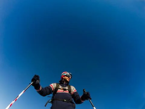 Skier ready to go Stock Photos