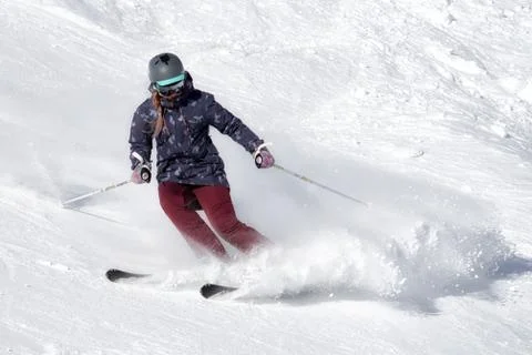 Skier on the slope Stock Photos