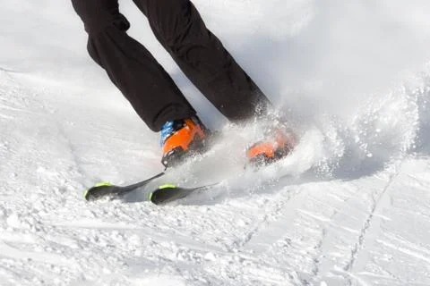 Skier on the slope Foto stock