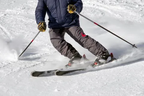 Skier on the slope Stock Photos
