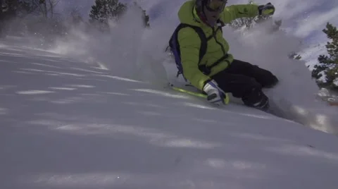 SKIER IN SLOWMOTION Stock Footage 41686568