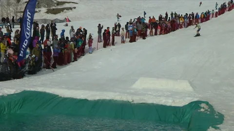 Skier Somersault Vídeo Stock 38607476