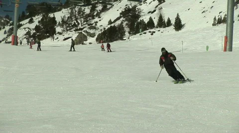 Skier spray shot Stockbeeldmateriaal 90404