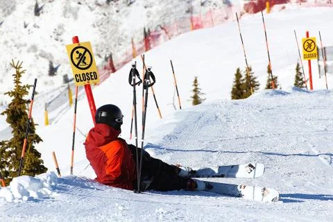 Skier taking a break Stock Photos