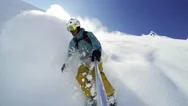 Skier Triggering Avalanche Stock Footage