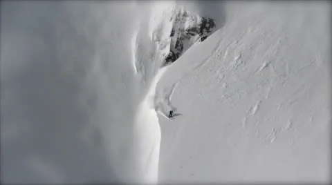 Skier turn in mountain Stock Footage 22634767