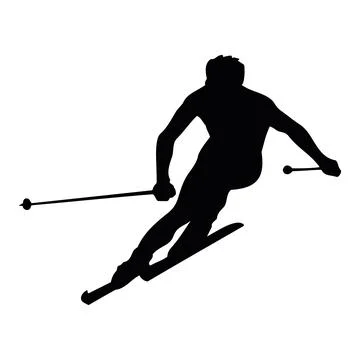 Skier vector icon Stock Illustration