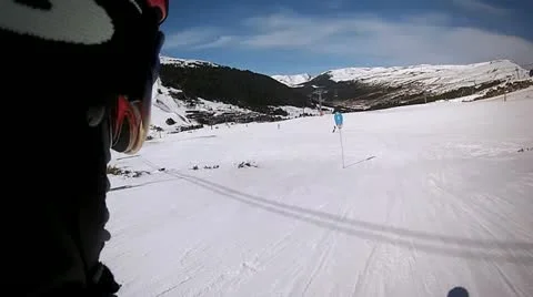 Skier view 50FPS Stock Footage 10859303