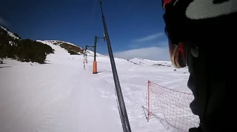 Skier view Stock Footage 10857105