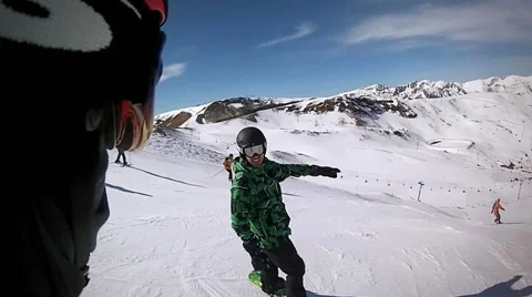 Skier view Stock Footage 10859187