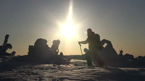 A skier walks Stock Footage 150429511