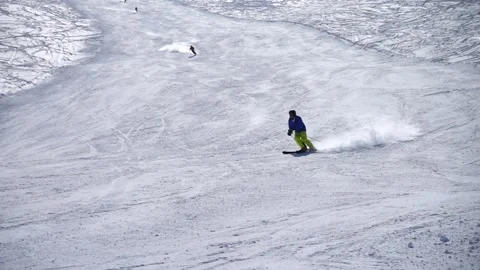 Skiers ice mountain Video stock 272181756