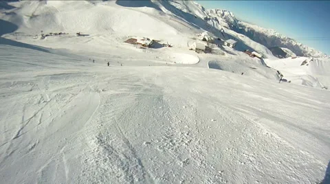 From the skiers point of view Video stock 1050374