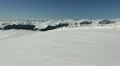 Skiers Practicing Theirs Winter Sport Cable Car Cabin Passing Over Landscape HD Footage