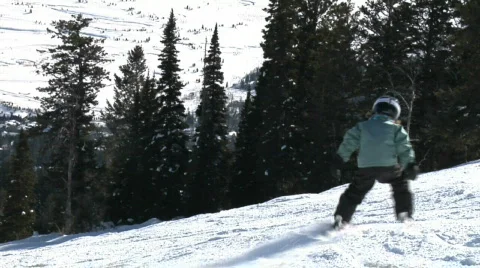 Skiers on a ski slope Stock Footage 635855