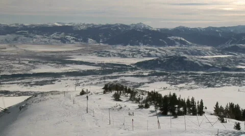 Skiers on a ski slope Stock Footage 635871