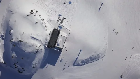 Skiers on ski slope Stock Footage 253104653