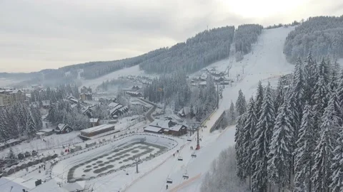 Skiers skiing in mountain Stock Footage 149059567