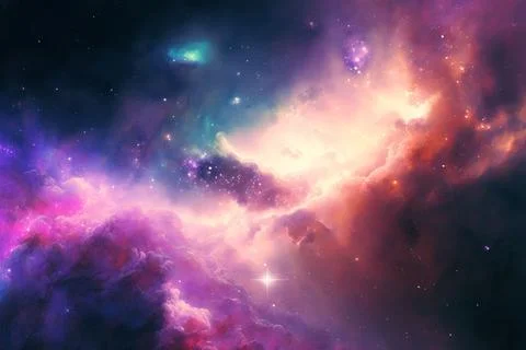 The Skies Are Painted Cloud Galaxy Stock Illustration
