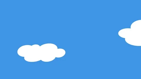 Skies with clouds comic loopable background Stock Footage