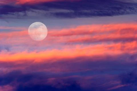 Skies Moon Clouds Stock Photos