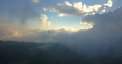 Skies at sunset time Video stock 96038025