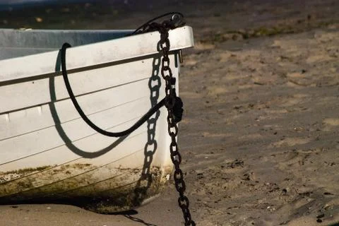Skiff on the Beach Stock Photos