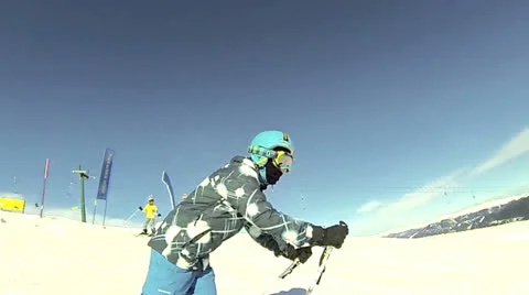Skiing 180 spin Stock-Footage 22785948
