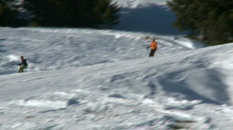 Skiing 8 Stock Footage 303427