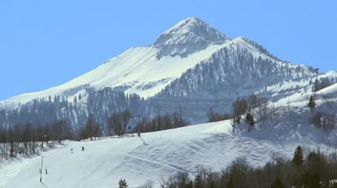 Skiing on Alps Stock Footage 10818431