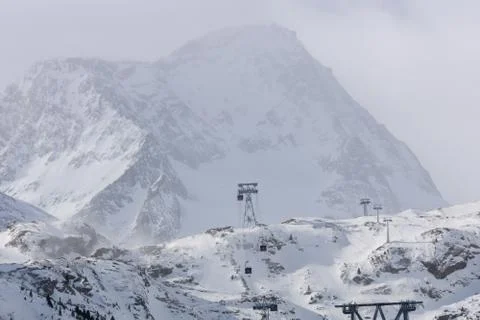 Skiing area Stock Photos