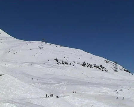 Skiing in Arosa Stock Footage 111928