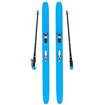 Skiing blue ski poles, top view Stock-Illustration