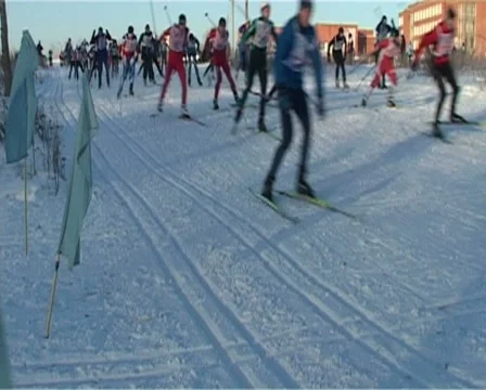 Skiing Championship Stock Footage 10750822