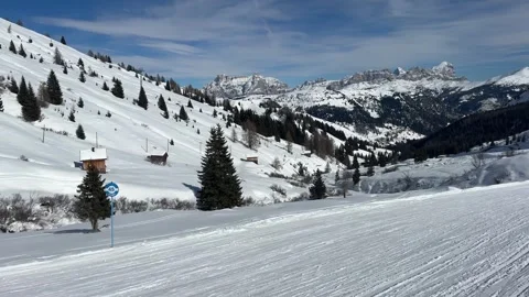 Skiing the Dolomites Stock Footage 329531816