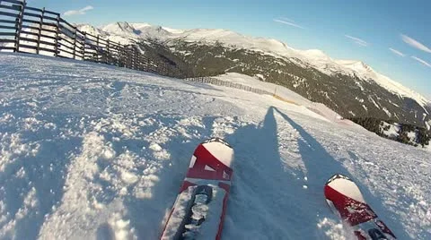 Skiing Downhill 2 Stock-Footage 10830297