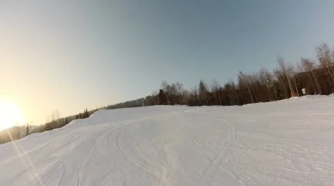 Skiing downhill camera helmet mount Vidéo 13245061