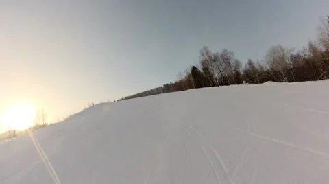 Skiing downhill camera helmet mount Vidéo 13252385