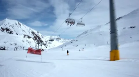 Skiing downhill ischgl Stock Footage 11525796