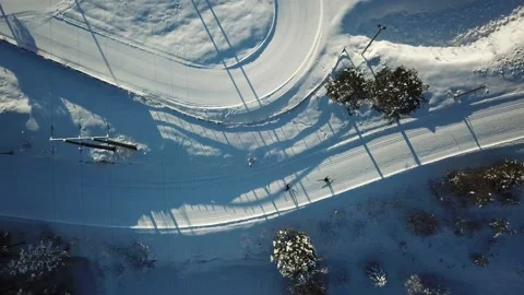 Skiing drone Stock Footage 149360201