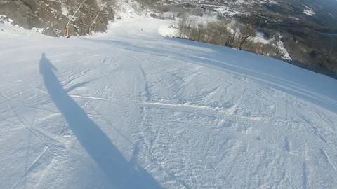 Skiing First Person Perspective Video stock 121594044