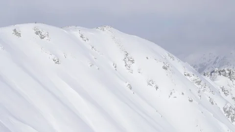 Skiing fresh powder line Video stock 128583138