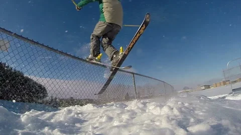 Skiing Front Flip 스톡 동영상 41376318