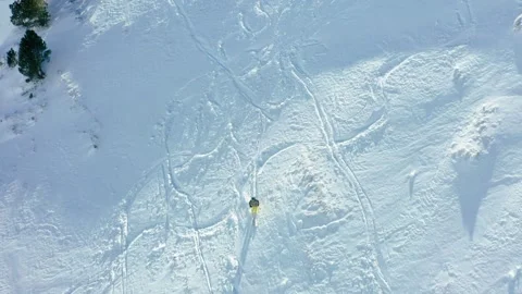 Skiing in the high mountains Stock Footage 306363722