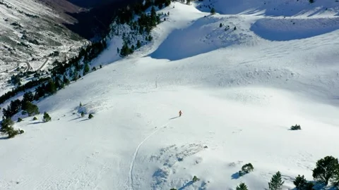 Skiing in the high mountains Stock Footage 306363841