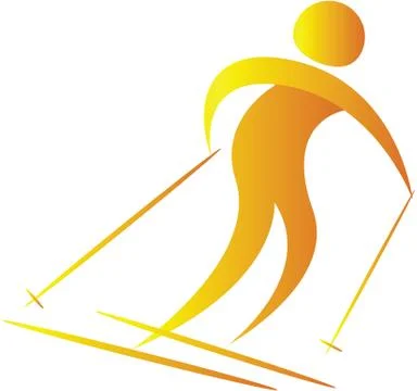 Skiing Stock Illustration